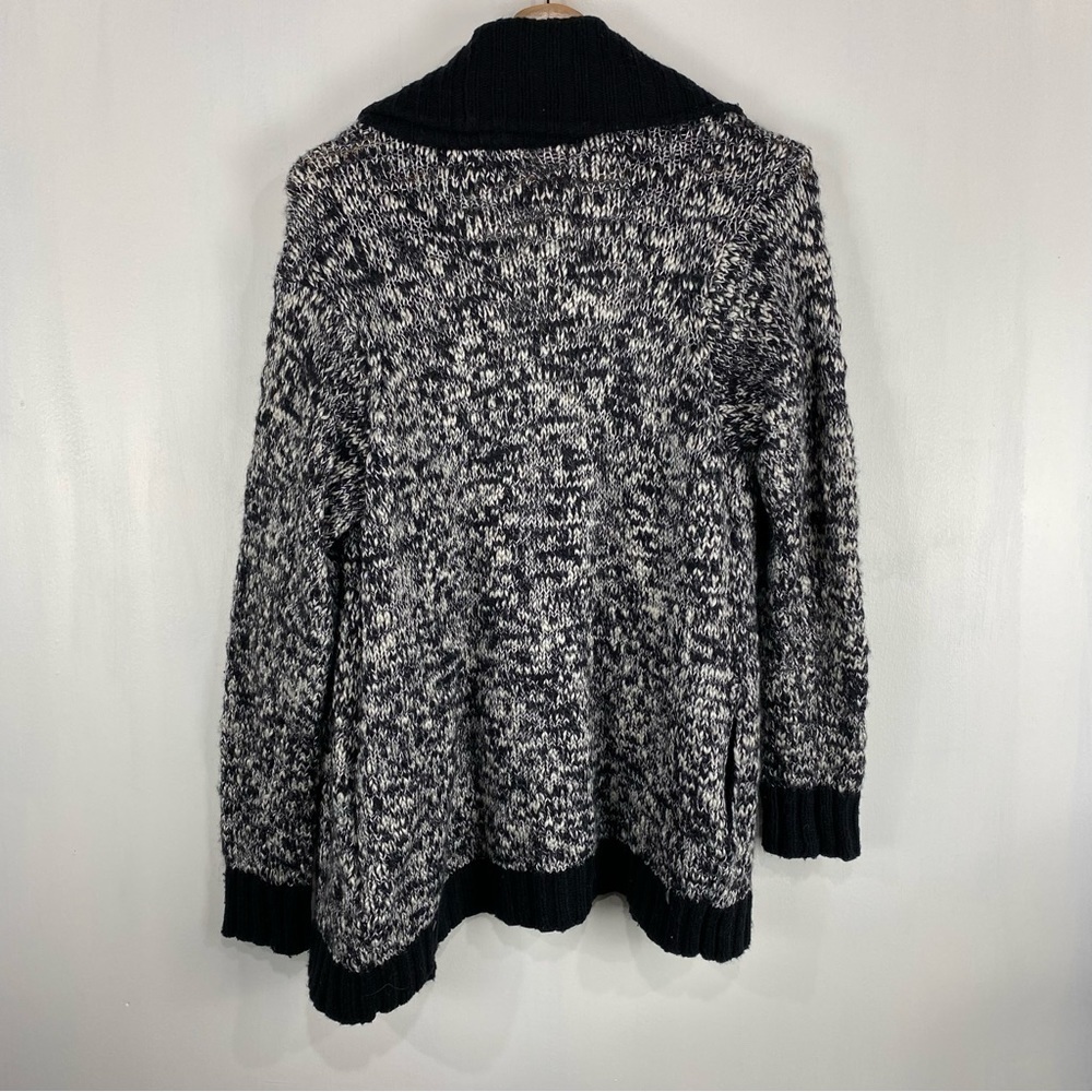Hinge: Women's Chunky Wool Blend Oversized Longline Open Front Cardigan Size XS - Picture 4 of 4